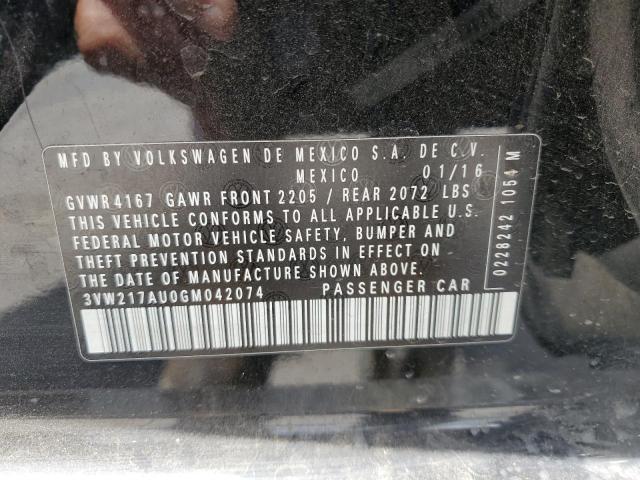 2016 VOLKSWAGEN GOLF S/SE 3VW217AU0GM042074