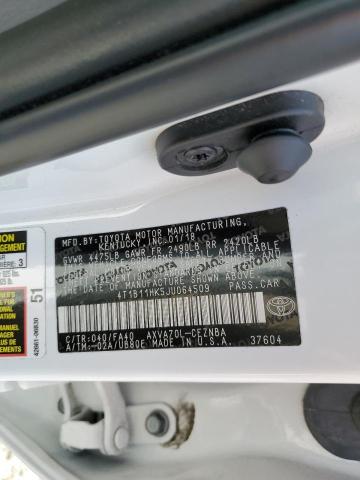 2018 TOYOTA CAMRY L AU 4T1B11HK5JU064509