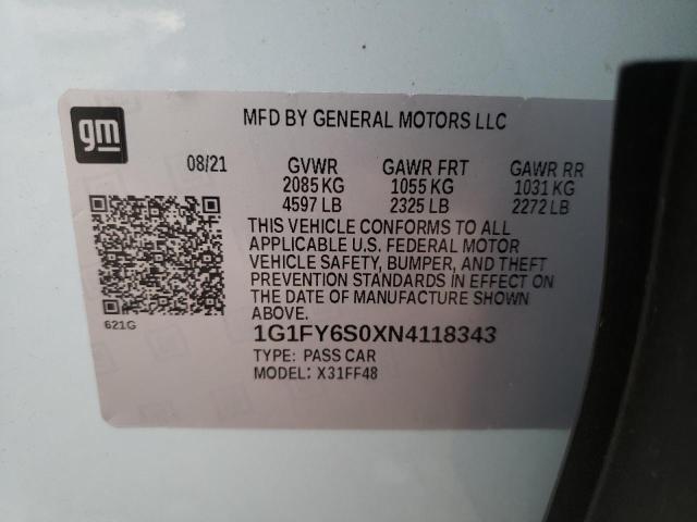 2022 CHEVROLET BOLT EUV L 1G1FY6S0XN4118343