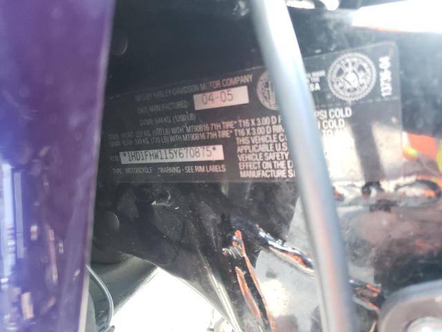 2005 HARLEY-DAVIDSON FLHPI 1HD1FHW115Y670875