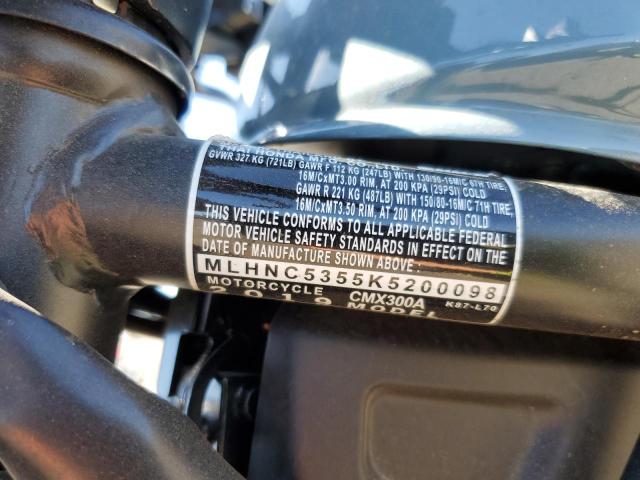 2019 HONDA CMX300 A MLHNC5355K5200098