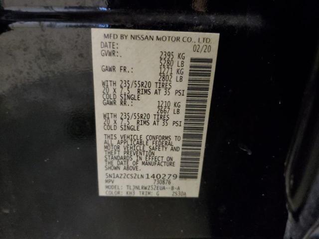 2020 NISSAN MURANO SL 5N1AZ2CS2LN140279