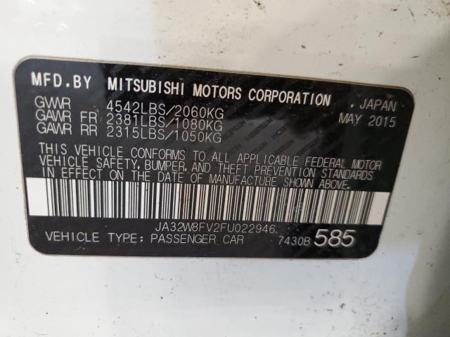 2015 MITSUBISHI LANCER EVO JA32W8FV2FU022946