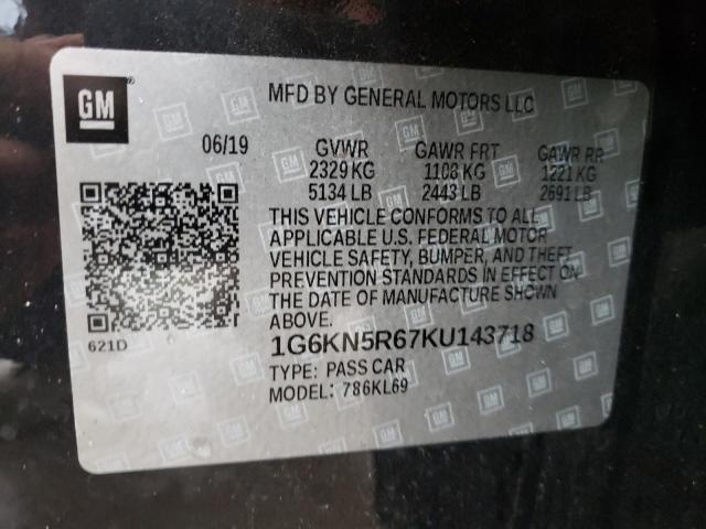 2019 CADILLAC CT6 SPORT 1G6KN5R67KU143718