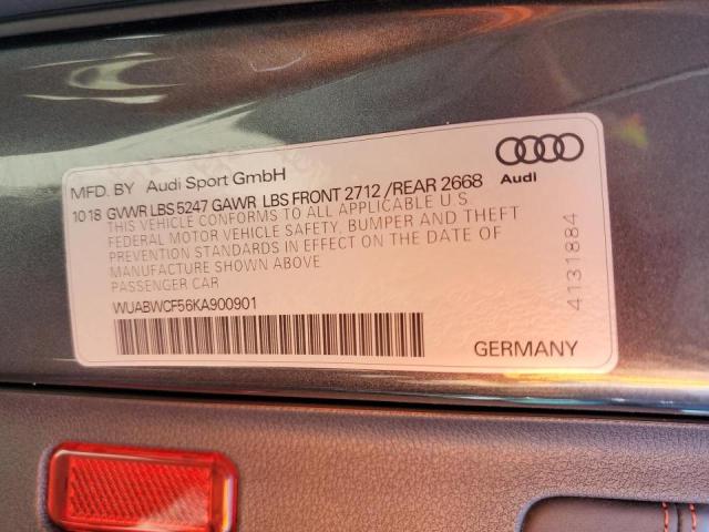 2019 AUDI RS5 WUABWCF56KA900901