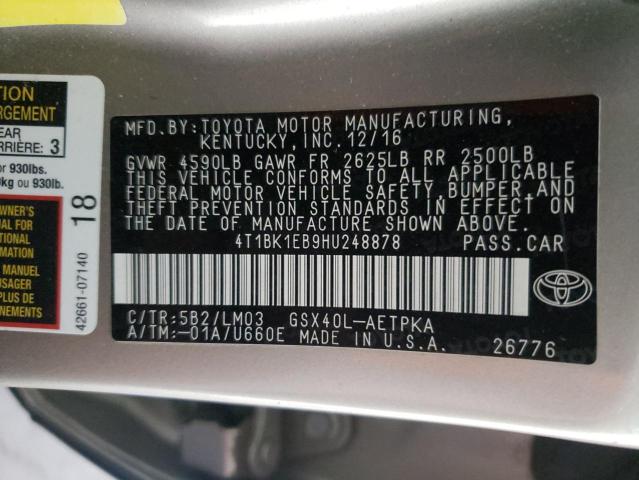 2017 TOYOTA AVALON LIM 4T1BK1EB9HU248878