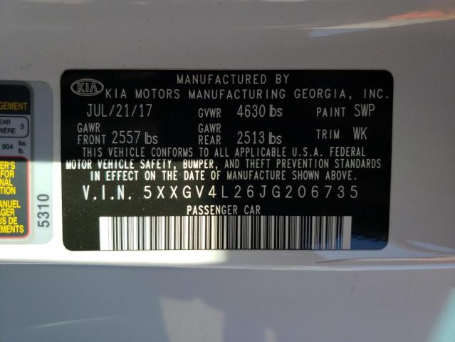 2018 KIA OPTIMA SXL - 5XXGV4L26JG206735