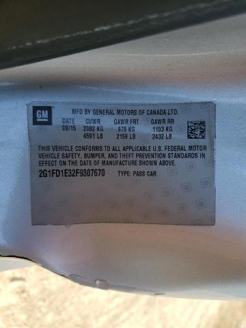 2015 CHEVROLET CAMARO LT - 2G1FD1E32F9307670