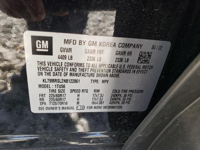2022 CHEVROLET TRAILBLAZR KL79MRSL2NB122861
