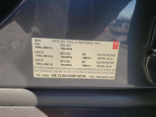 5YJSA1E20GF162194 Tesla MODEL S