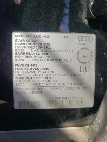 2018 AUDI Q5 PROGRES WA1ENAFY1J2121629