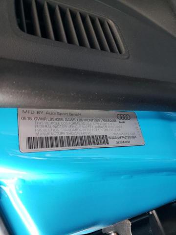 2018 AUDI R8 RWS WUABAAFX4J7901884