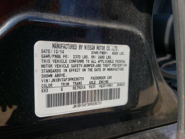 2015 INFINITI Q50 BASE - JN1BV7AP3FM336731