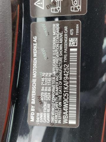 2019 BMW 440XI WBA4W9C51KAF94252