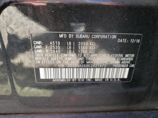 2019 SUBARU LEGACY SPO 4S3BNAS68K3021472