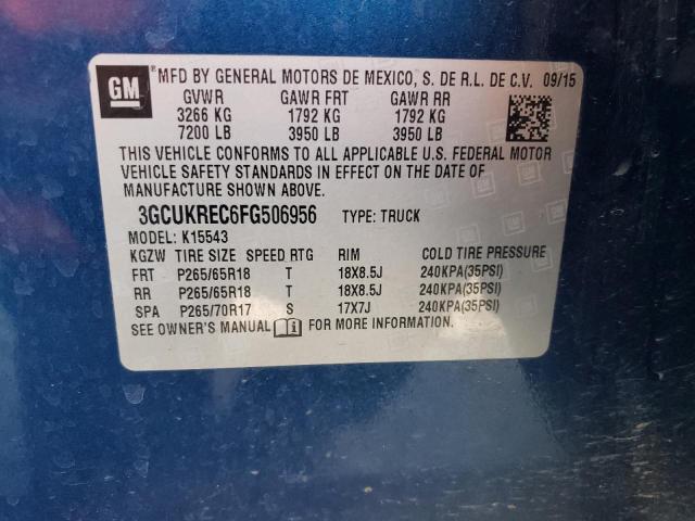 2015 CHEVROLET SILVERADO - 3GCUKREC6FG506956