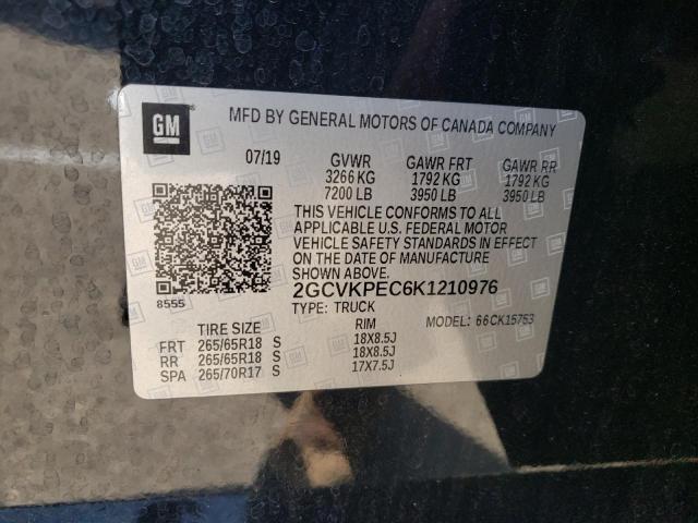 2019 CHEVROLET SILVER1500 2GCVKPEC6K1210976