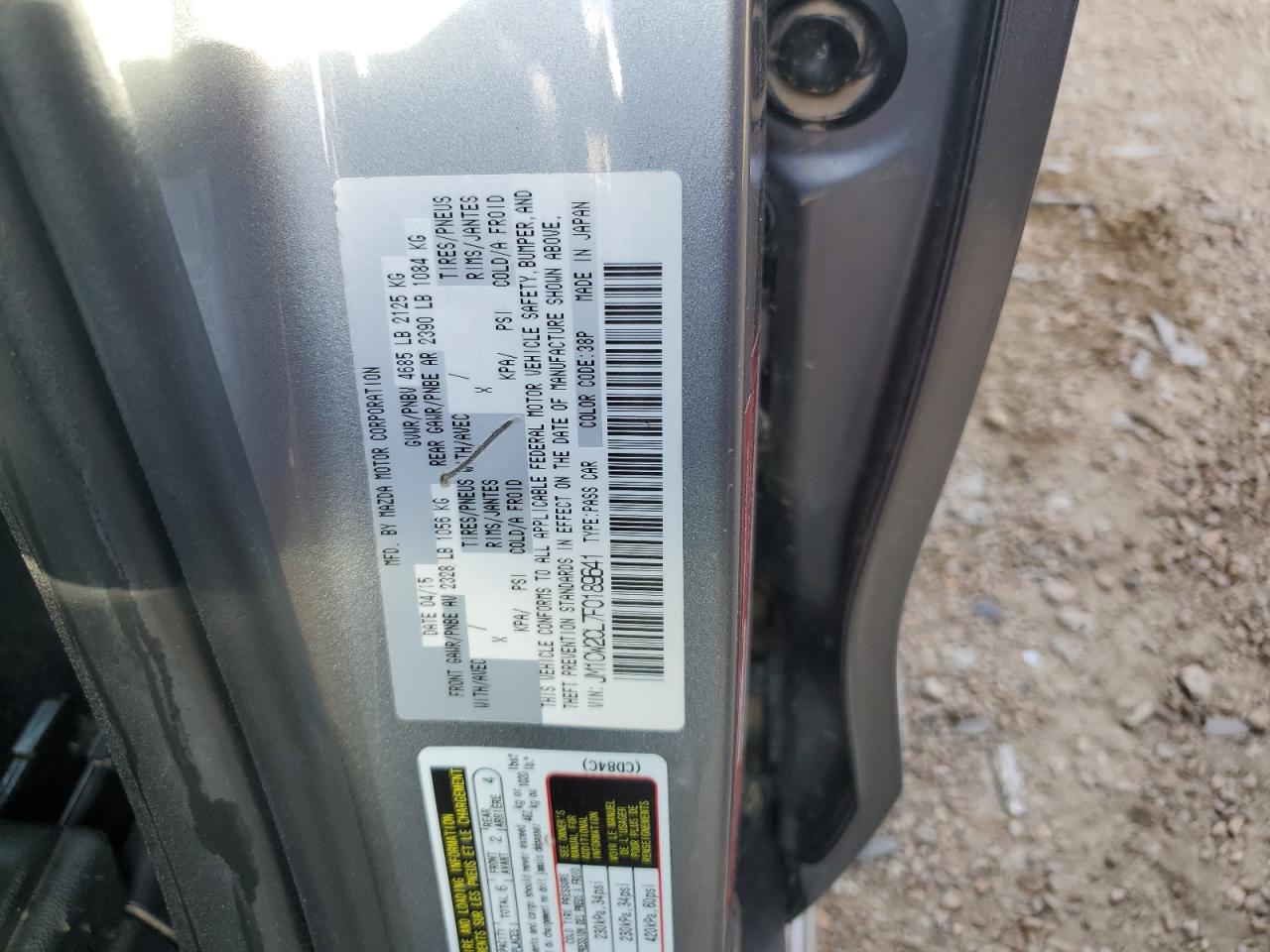 2015 Mazda 5 Touring VIN: JM1CW2CL7F0189641 Lot: 71090682