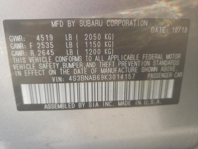 2019 SUBARU LEGACY 4S3BNAB69K3014157