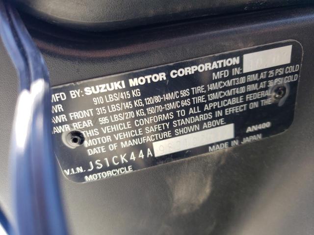 2008 SUZUKI AN400 JS1CK44A982100917