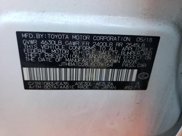 2018 LEXUS IS JTHBA1D28J5078164
