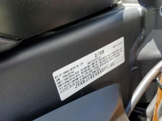2008 YAMAHA YZFR6 JYARJ16E48A006169