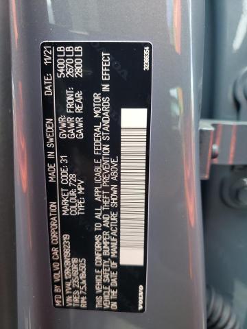2022 VOLVO XC60 B5 MO YV4L12RK8N1982319