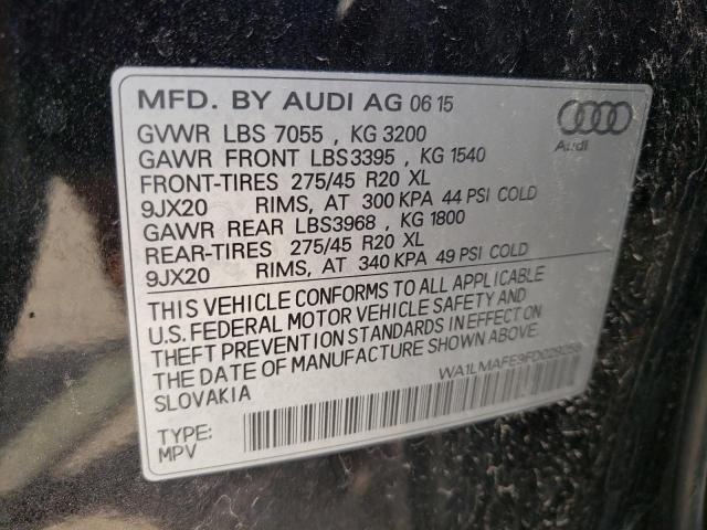 2015 AUDI Q7 TDI PRE WA1LMAFE9FD029258