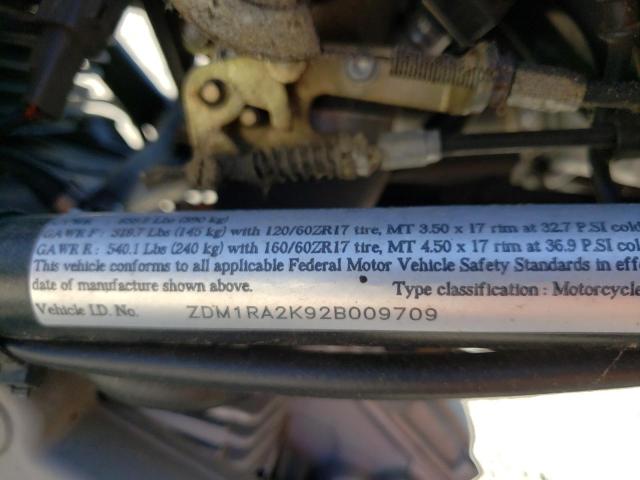 2002 DUCATI M600 ZDM1RA2K92B009709