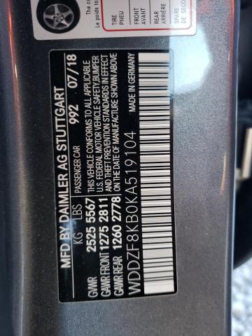 2019 MERCEDES-BENZ E 63 AMG-S WDDZF8KB0KA519104
