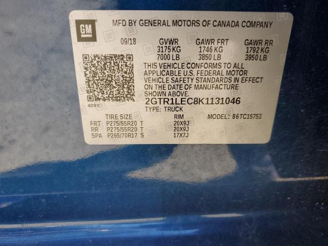 2019 GMC SIERRA LIM 2GTR1LEC8K1131046