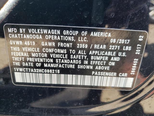 2017 VOLKSWAGEN PASSAT SEL - 1VWCT7A32HC086215