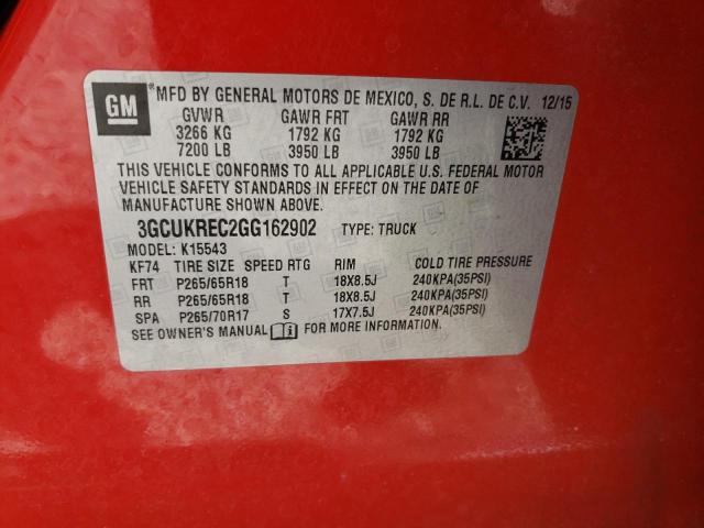 2016 CHEVROLET SILVRDO LT 3GCUKREC2GG162902