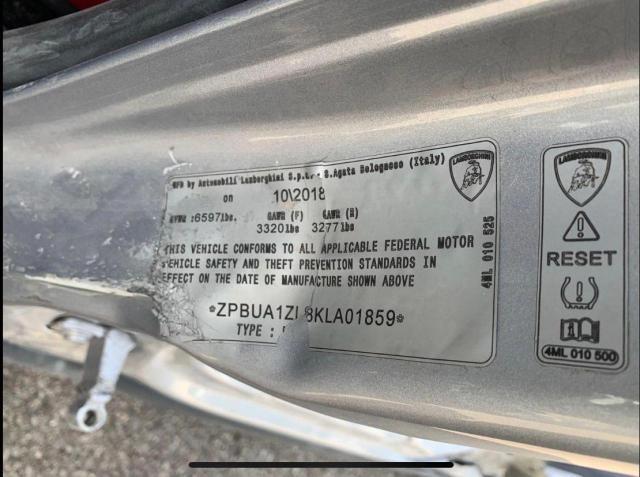 2019 LAMBORGHINI URUS ZPBUA1ZL8KLA01859