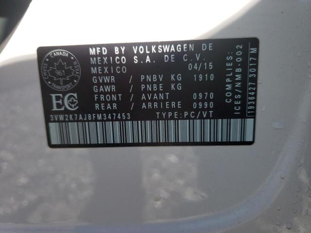 2015 VOLKSWAGEN JETTA BASE - 3VW2K7AJ8FM347453