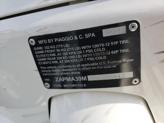 2020 VESPA GTS 300 ZAPMA39M6L5200442