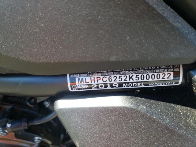 2019 HONDA CBR500 RA MLHPC6252K5000022