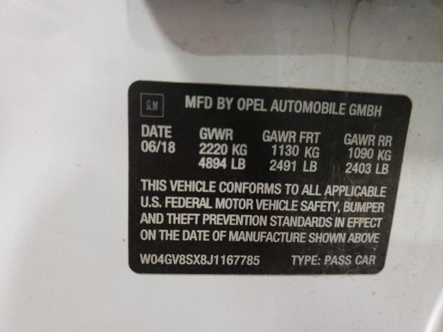 2018 BUICK REGAL TOUR W04GV8SX8J1167785