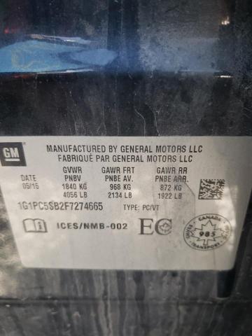2015 CHEVROLET CRUZE LT - 1G1PC5SB2F7274665