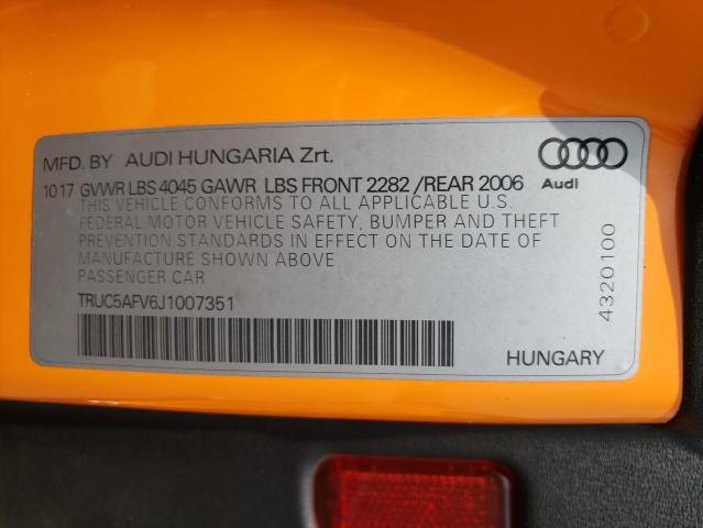 2018 AUDI TT TRUC5AFV6J1007351