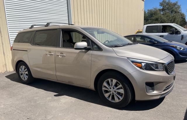 Salvage cars for sale from Copart Antelope, CA: 2016 KIA Sedona LX