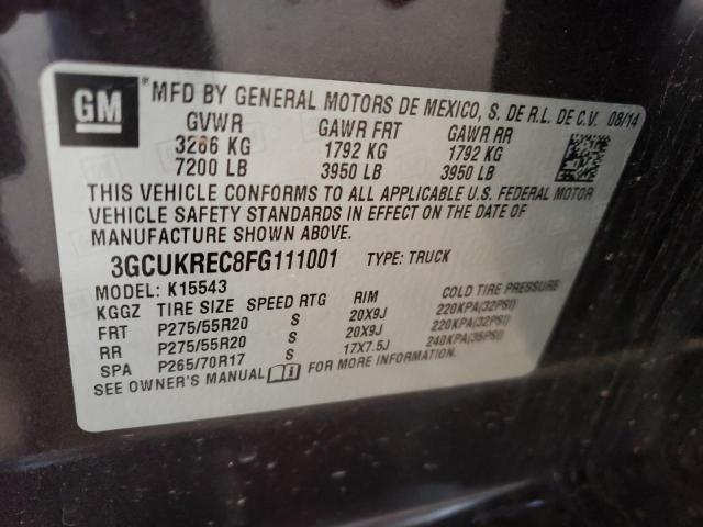 2015 CHEVROLET SILVRDO LT 3GCUKREC8FG111001