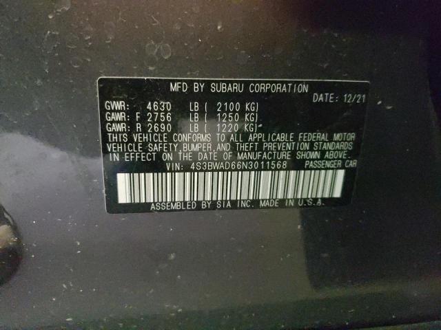 2022 SUBARU LEGACY PRE 4S3BWAD66N3011568