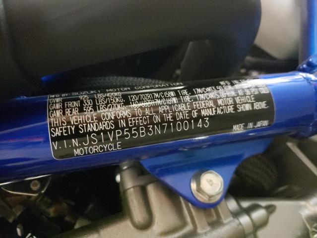 2022 SUZUKI SV650 A JS1VP55B3N7100143