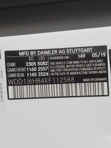 2019 MERCEDES-BENZ E 450 WDD1J6HB4KF112588