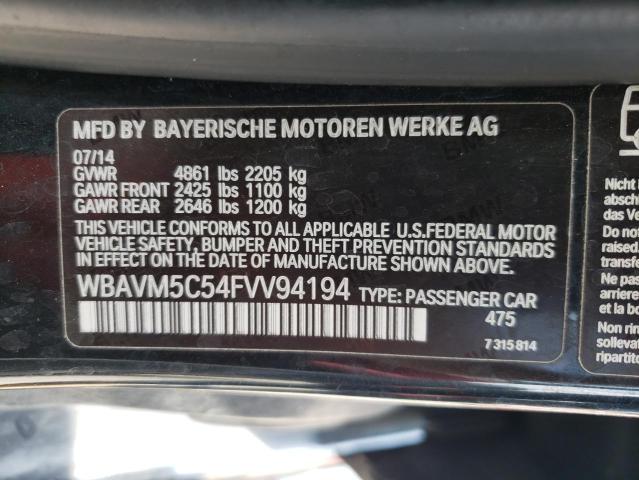 2015 BMW X1 XDRIVE3 WBAVM5C54FVV94194