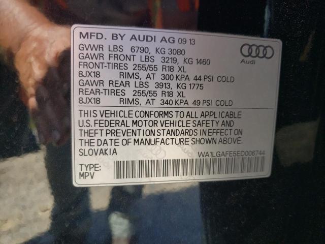 VIN WA1LGAFE5ED006744 2014 AUDI Q7 no.10