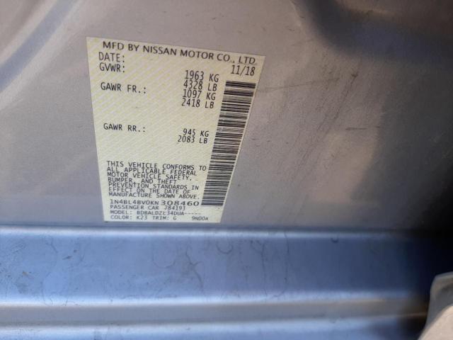 1N4BL4BV0KN308460 Nissan ALTIMA S