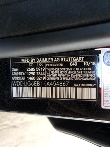 2019 MERCEDES-BENZ S 450 4MAT WDDUG6EB1KA454867