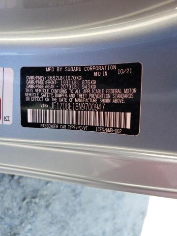 2022 SUBARU BRZ LIMITE JF1ZDBE18N9700947